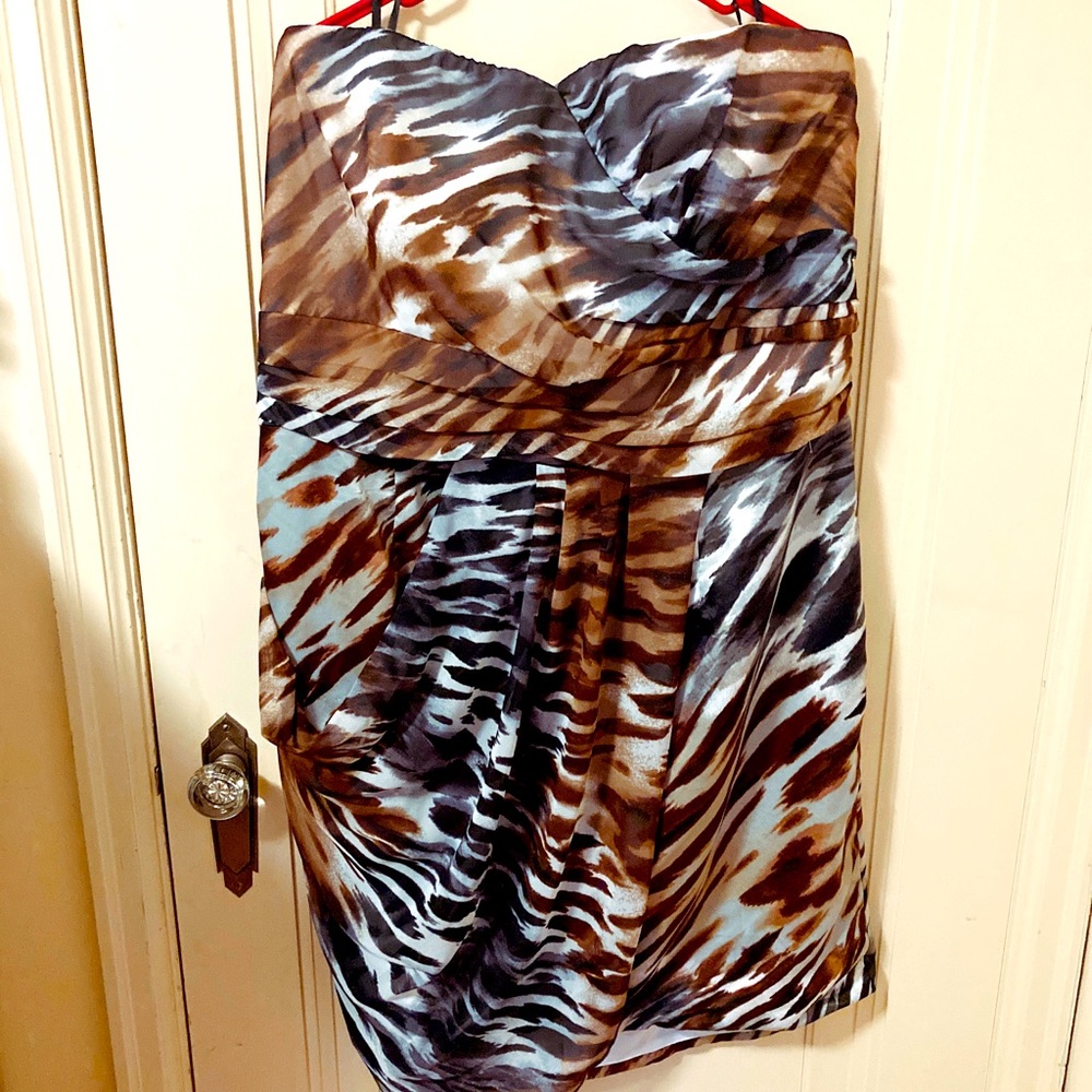 Torrid cheetah strapless dress